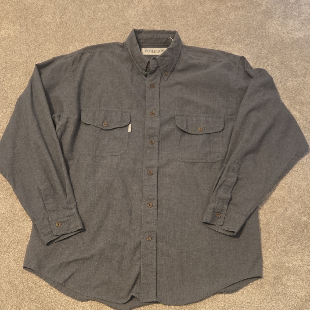Bugle Boy Gray Men's Grey Shirt Size Large